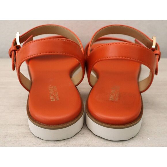 MICHAEL Michael Kors PV24K Women’s Sz 8M Orange Platform Slingback Sandals - Picture 3 of 15